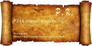 Pittinger Kevin névjegykártya