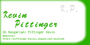 kevin pittinger business card